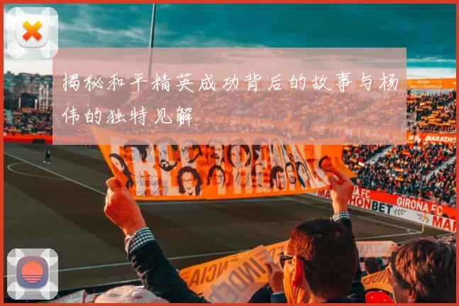揭秘和平精英成功背后的故事与杨伟的独特见解